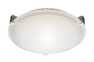 Trans Globe Lighting-59007 WH-Three Light Clipped Flush Mount   Three Light Clipped Flush Mount